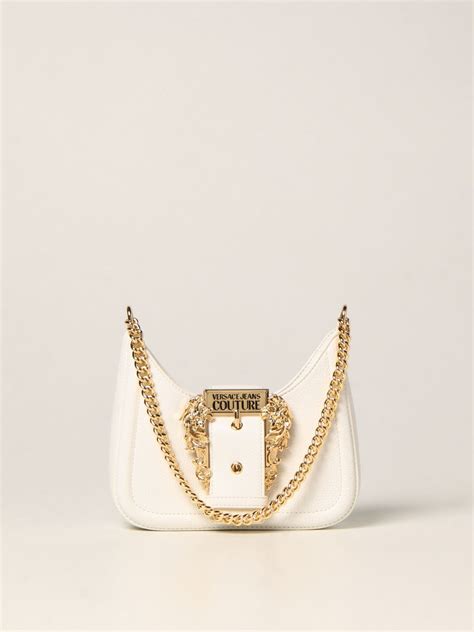 versace jeans white purse|shoulder bag Versace Jeans couture.